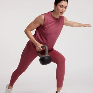CALIA Open Mesh Mock Neck Tank